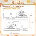 2 x Gatherfun Autumn Children School Party Decor, 12ct Fall Thanksgiving Paper Headbands - Color Your Own Turkey Activity Headbands, Thanksgiving Party Craft Activities & Turkey Party Favors