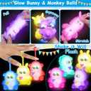 3 x 12Pack 4" Easter Eggs Prefilled Bunny Monkey LED Puffer Balls Easter Egg Fillers, Light Up Squeeze Sensory Ball Fidget Toys Easter Eggs Hunts Party Favors, Easter Basket Stuffers Teens enns Boys Girls
