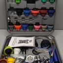 30PCS Coolant Pressure Tester & Vacuum Refill Kit,Radiator Pump Pressure Tester Kit for Automotive Cooling System Water Tank Leakage Detection (Gray)