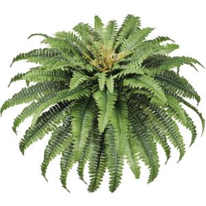 Artificial Ferns for Outdoors, 45" Large Faux Ferns 63 Fronds Fake Boston Fern Plant for Planter Garden Home Yards Farmhouse Decor Dark Green