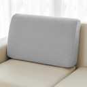 Deep Dream Backrest Cushion Covers, Sectional Couch Back Cushion Covers for Sectional Sofa, Stretch Backrest Covers for Both Left/Right Couch (1 Piece Back Covers, Light Grey)