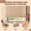 Bamboo Roller Shades Roman Shades for Window: Bamboo Blinds for Interior Windows and Outdoor Patio,Roll Up Blinds for Indoor Porch Light Filtering Sunshade,Easy to Install 38" W X 72" H
