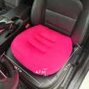 Adult Booster Seat Cushion for Car Height Increase Thick Pad for Office Chair Rocking Chair Floor Pillow Back Pain Coccyx Pain Relief, Carry Handle-Hot Pink, 15.7 x 15.7 x 4.7 inches