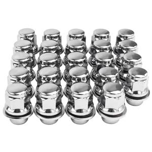 12x1.5 Lug Nuts 20 Pcs Chrome Closed End Mag Style Lug Nuts with Washer 13/16" (21mm) Hex Compatible with Toyota Camry/Corolla/Tacoma Lexus