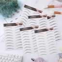Maitys 12 Sheets 108 Pairs 4D Hair Like Waterproof Eyebrow Tattoos Stickers Temporary Transfer Brows Decal Peel off Fake Eyebrow Sticker Instant Authentic Brow Decal for Women(Lovely Style)