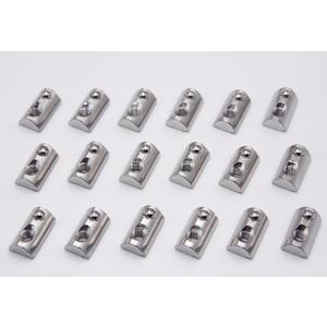 2 x M8 T-Slot Nuts Spring-Loaded Roll-in for 4040 Aluminum Extrusion - 30 Pcs Carbon Steel Half Round T-Nuts Fasteners