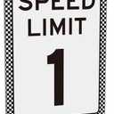 Race Car Birthday Decor, Speed Limit 1 Sign, Fast One, Race Car Birthday Party Decorations, 5x7 Inches Acrylic Sign with Stand, Let's Go Racing Party Supplies for Boy Race Fans decorativesignage0485