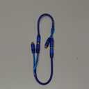 InstallGear 2 Pack RCA Y Adapter Splitter - 1ft RCA Y Splitter 1 Male 2 Female with Shielding - Connector for Car Audio, Home Theater - Durable Cable Splitters with OFC Conductor - Blue