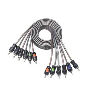 RECOIL RCI66 99.99% Oxygen Free Copper 6ft 6-Channel RCA Audio Cable, Twisted Pair with Noise Reduction
