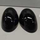 2PCS Compatible with MINI Cooper Mirror Cover R55 R56 R57 R58 R59 R60 R61 2007-2016, Left Right Side Mirror Caps Rearview MirrorCover Cap Replacement, Manual Folding Mirrors Only - Glossy Black