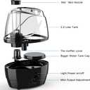 Humidifiers for Bedroom and Large Room, 2.2L Cool Mist Humidifier for Baby, 30 Hours with Whisper-Quiet Operation, Adjustable 360 Rotation Nozzle, Night Light Function, BPA Free