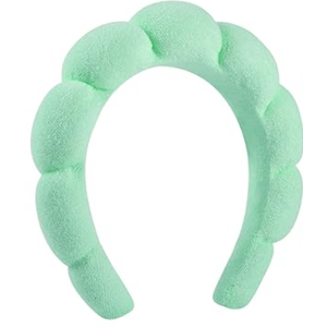 Headband for Women and Girls, Wrap Hairband for Washing Face, Shower, Makeup, Skincare, 1 Count (Pack of 1), Green