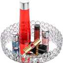 Hedume Mirrored Crystal Vanity Tray, 10 Inches Crystal Cosmetic Makeup Tray, Ornate Decorative Tray for Perfume, Jewelry and Makeup (8.3" x 4.7" x 8.3")