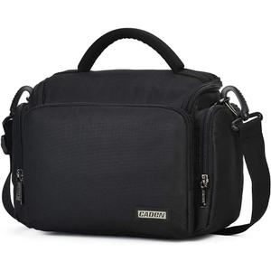 CADeN Camera Shoulder Crossbody Bag Case Compatible for Nikon, Canon, Sony SLR/DSLR Mirrorless Cameras and Lenses Waterproof(1.0 M, Black)