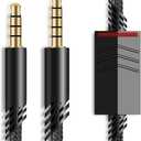 Replacement for Astro A40 Inline Mute Cable Cord, Mute Function Audio Aux Gaming Wire Compatible with Astro A40 Headsets (2 Meter, Nylon Braided)