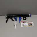 Heavy Duty Sausage Tube Caulk Gun,25:1 Thrust Ratio Professional Caulking Gun for 20 oz Sausage Pack /10 oz Cartridge Adhesives,Replaceable Nozzle Tips Included