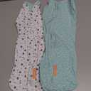 SwaddleMe by Ingenuity Compression Baby Swaddle Pod, Two-Way Zipper for Easy Diaper Changes, Improves Sleep & Calms Startle Reflex, 0-2 Months, 1.0 TOG, 2-Pack - Little Bees