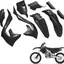 Black Full Plastic Kit for Kawasaki KX250 KX250X KX450X 2012-2022, Fairing Fender Protection Parts Kit for Kawasaki KX450 2019-2022 Accessories