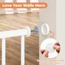Baby Gate No Drilling, 29"-40" Auto Close Dog Gate Indoor for Doorways & Stairs, Pressure Mounted Adjustable Pet Gate, Easy Walk Through Child Gate for Children & Pets Stroller Friendly, White