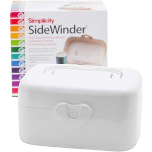 Simplicity 388175A Sidewinder Portable Automatic Bobbin Winder Machine, 120 Voltage, White