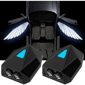 2Pcs Car Door Light - Courtesy Light Car Door Welcome Light Rechargeable, LED Projector Lamp Angel's Wings