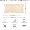 Sutuo Home Silk Pillowcase for Hair and Skin Care, Both Sides 19 Momme Mulberry Pure Real Silk Pillow Case Cover with Zipper, Soft and Smooth for Better Cool Sleep, Standard 20"x26", Champagne 1 PC