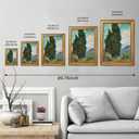 Gold Framed Large Wall Art Cypresses for Van Gogh Canvas Print Classic Impressionist Decor Famous Oil Painting Reproduction Vintage Landscape Abstract Forest Poster for Living Room 24x36inch
