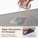 AMOAMI Kitchen Mats for Floor, Non Slip Washable Grey Kitchen Rugs Absorbent Quick Dry and Easy to Clean, Rugs for Kitchen in Front of Sink, 20*32