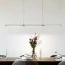 EDISLIVE Modern Linear LED Island Light Dimmable LED Chandelier 47.24 in Adjustable Linear Hanging Light Fixture 3000K 20W Pendant Light for Dinning Room Kitchen，Nickel
