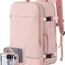 Large Travel Backpack for Women, 40L Travel Bag Personal Item Size, Laptop Backpacks, Waterproof Carry On Backpack with Packing Cubes for College Business Hiking Work Essentials, Pink