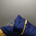 Luxudecor Blue and Yellow Comforter Set Queen Size, 7 Pieces Stripe Geometric Bed in a Bag, Marble Comforter and Sheet Set, Soft Microfiber Complete Bedding Sets for All Seasons