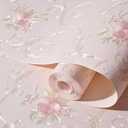 Vintage 3D Floral Peel and Stick Wallpaper, Embossed Flower Damask Wallpaper, Self Adhesive Non-Woven Decorative Wallcoverings for Bedroom Living Room Wall 20.8" x 118"