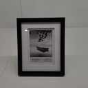 Gallery Solutions - 8"x10" Black Frame - Double White Mat - Wall/Tabletop Display - Perfect Fit for 5"x7" Photos - Versatile Mounting Options - Rectangular Tabletop - Poster Frame