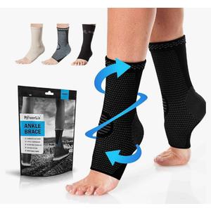 POWERLIX Legs Orthopedic Brace Compression Support Sleeve (Pair) for Swelling, Sprain, Plantar Fasciitis, Arthritis, Tendinitis, Size XL