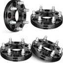 EVIL ENERGY 6x5.5 Wheel Spacers 1 inch Compatible with Ram 1500 2019-2024, 6x139.7 mm Hubcentric with Lip 6 Lugs 77.8 mm Hub Bore M14x1.5 Studs Black
