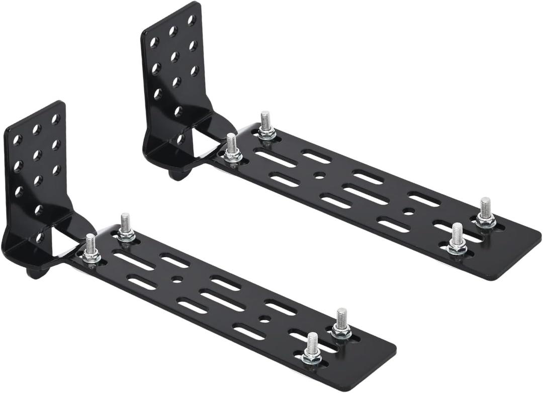 Pair Awning Roof Brackets, Extended L-Shaped Awning Mounting Brackets for Roof Rack, Cross Bars, Off-Road Awning Stable Installation