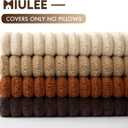 MIULEE Boho Farmhouse Throw Pillow Covers 18x18 Inch Set of 4 Rustic Mordern Neutral Cushion Covers Soft Corduroy Nordic Home Decor for Couch Bed Sofa Living Room Chocolate Brown/Rust
