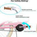 JOYSTAR 20 inch Kids Bike for 7-10 Years Girls, 20inch Girls Bike with Training Wheels, Basket & Kickstand, Kids' Bicycle Pink