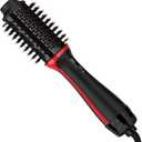 Hair Dryer Brush in One, Hot Air Straightener Brush with Negative Ion Anti-frizz Ceramic Titanium Barrel, 3 Heat/Speed Settings, ALCI Safety Plug, Black, for All Hair Types