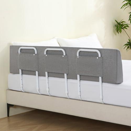 WYBITNY Bed Guard Rail for Toddlers, 59inch Foam Padded Side Rail for Queen King Twin Full Size Bed, Bedrail for Toddler, Kids Cosleep Bed Railing