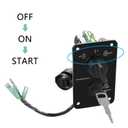 12V Single Key Switch Panel Marine Outboard Single Engine Ignition Key Panel Assembly On Off Switch 704 Control Box for Yamaha Outboard Yacht #704-82570-01-00, 704-82570-12-00