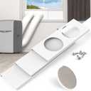 BJADE'S Dual Hose Portable Air Conditioner Window Seal Kit for 5in Portable AC Exhaust Hose with Insulating Sealing Tape,Adjustable Portable AC Window Vent Kit Length from 17" to 47"