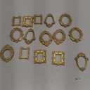 15PCS Vintage Resin Picture Frame - Mini Photo Frame Tiny Antique Frames Small Picture Frame Oval Rectangle Wall Hanging for DIY Jewelry Display Photography Mobile Phone Photo Party Hotel Decor