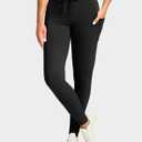 Soothfeel Women's High Waisted Fleece Lined Leggings with Pockets Water Resistant Thick Thermal Warm Winter Ski Hiking Pants (Black)