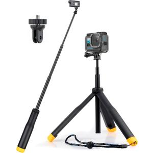 GEPULY Floating Hand Grip Underwater Waterproof Selfie Stick for GoPro Hero 13 12 11 10 9 8 7 6 5 4 3,Floating Tripod, Hand Grip,Selfie Stick Pole,Tripod Stand, Extended Monopod Go Pro Accessories