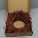 CWI Gifts Pip Twig Wreath Rings - 18 Inch - Wreath Decor for Front Door and Candle Decorating - Burgundy