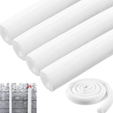 Pangda 4 Pcs 6 ft Pipe Insulation Foam Tube Heat Preservation Insulated Foam Anti Slip Tubing Cover Wrap for Water and Air Conditioning Copper Winter(0.98 x 0.59 x 70.80Inch, White)