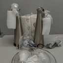 Seealle Modern Table Lamps Set of 2 - Touch Bedside Lamp for Nightstand with USB C+A,3-Way Dimmable Silver Nightstand Lamps for Living Room Bedroom End Table with White Shade(Bulb Included)