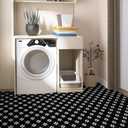 Elffloor Peel and Stick Floor Tile: 10 PCS Black Waterproof Vinyl Flooring, 11.8 in11.8 in Self-Adhesive Floor Tiles Stickers for Bathroom, Kitchen, Classroom, Bedroom