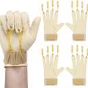 Panitay 2 Pairs Traction Exercise Glove Hand and Finger Strengthening Finger Thumb Flexion Glove Rehabilitation Physical Therapy Gloves Hand Exerciser for Increasing Strength (S/ M)